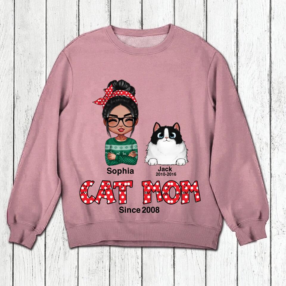 Personalized Cat Mom Shirt Printed 22NOV-HQ29