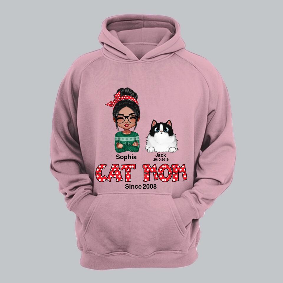 Personalized Cat Mom Shirt Printed 22NOV-HQ29
