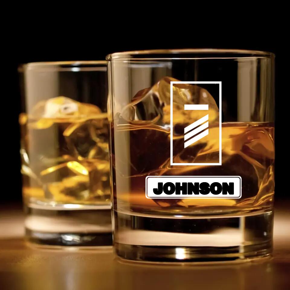 Personalized German Solider/ Veteran Rank Name Whiskey Glass 3D Printed  22DEC-HQ05