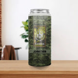 Personalized Canadian Soldier/ Veteran Rank Camo Can Cooler 20oz Printed QTDT2012