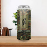 Personalized German Soldier/ Veteran Rank Camo Can Cooler 20oz Printed QTDT2012