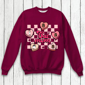 Personalized Cat Mom Sweatshirt Or Tshirt Printed QTHQ3101