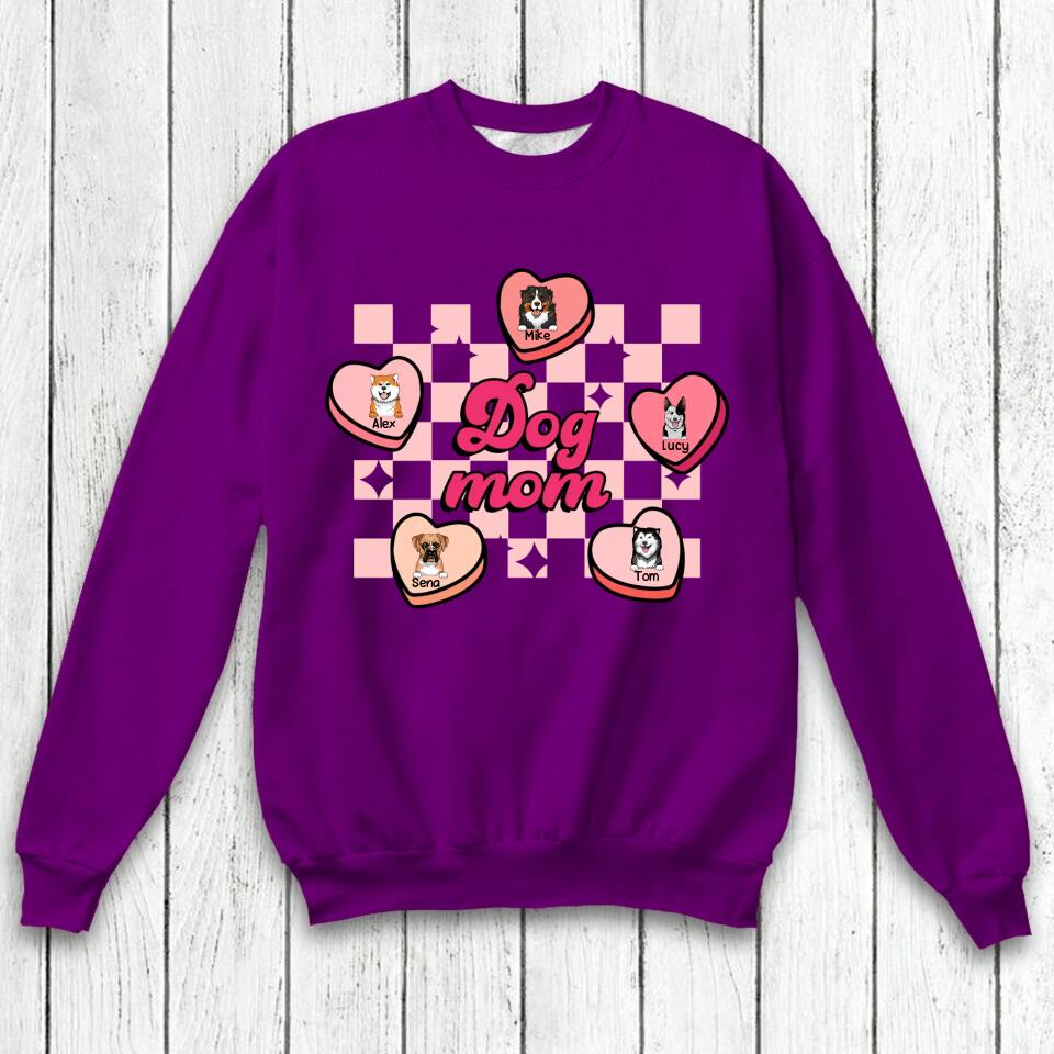 Personalized Dog Mom Sweatshirt Or Tshirt Printed QTHQ3101