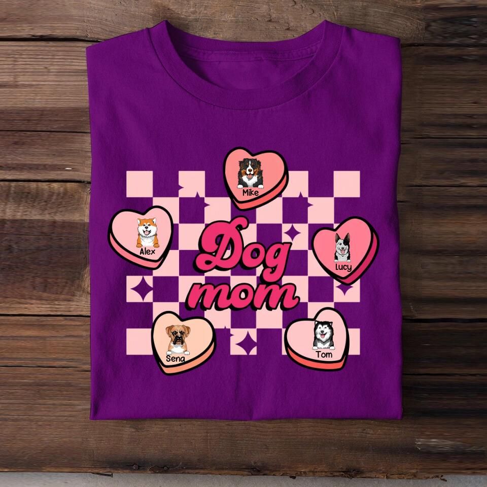 Personalized Dog Mom Sweatshirt Or Tshirt Printed QTHQ3101