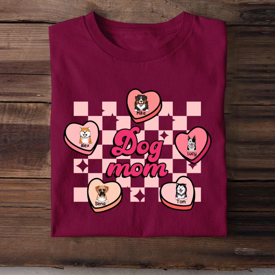 Personalized Dog Mom Sweatshirt Or Tshirt Printed QTHQ3101