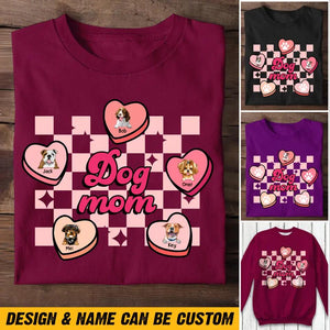 Personalized Dog Mom Sweatshirt Or Tshirt Printed QTHQ3101