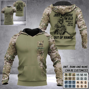 Personalized US Solider/ Veteran With Name and Rank Camo Hoodie 3D Printed QTDT0202