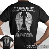 Personalized My Mom is My Guaedian Angel She Watches Over My Back Tshirt Printed QTDT0902