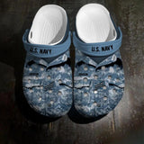 Personalized US Veteran/Soldier Rank Camo & Name Clog Slipper Shoes Printed 23FEB-HQ28