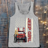 Personalized Jeep Girl Colorful Racerback Tank Printed QTDT0906