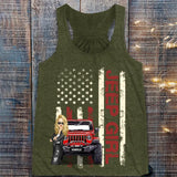 Personalized Jeep Girl Colorful Racerback Tank Printed QTDT0906