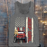 Personalized Jeep Girl Colorful Racerback Tank Printed QTDT0906