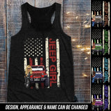Personalized Jeep Girl Colorful Racerback Tank Printed QTDT0906