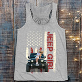 Personalized Upload Photo Jeep Girl Flag Colorful T-shirt Printed QTTB1606