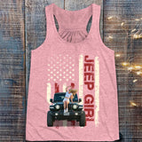 Personalized Upload Photo Jeep Girl Flag Colorful T-shirt Printed QTTB1606