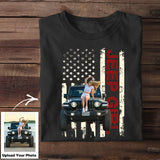 Personalized Upload Photo Jeep Girl Flag Colorful T-shirt Printed QTTB1606