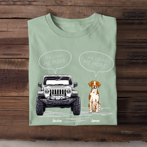 Personalized Jeep And Dog Lover TShirt Printed QTKVH1906