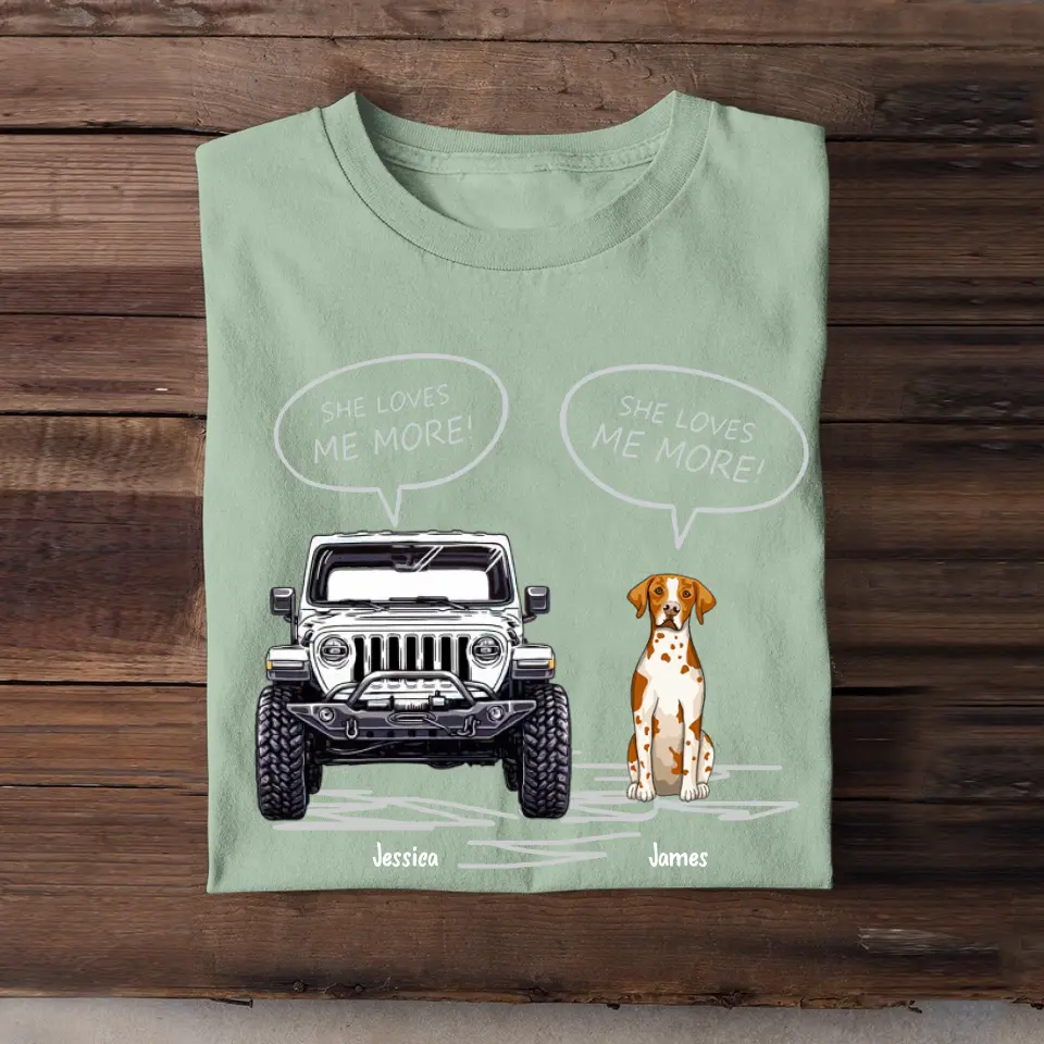 Personalized Jeep And Dog Lover TShirt Printed QTKVH1906