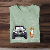 Personalized Jeep And Dog Lover TShirt Printed QTKVH1906