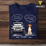 Personalized Jeep And Dog Lover TShirt Printed QTKVH1906