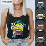 Personalized Barbie Girl Love Jeep Flowy Racerback Tank 202369PVD
