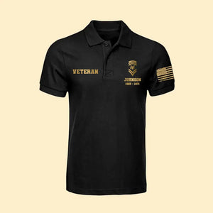 Personalized US Soldier Retired Veteran Polo Printed QTHN2023120