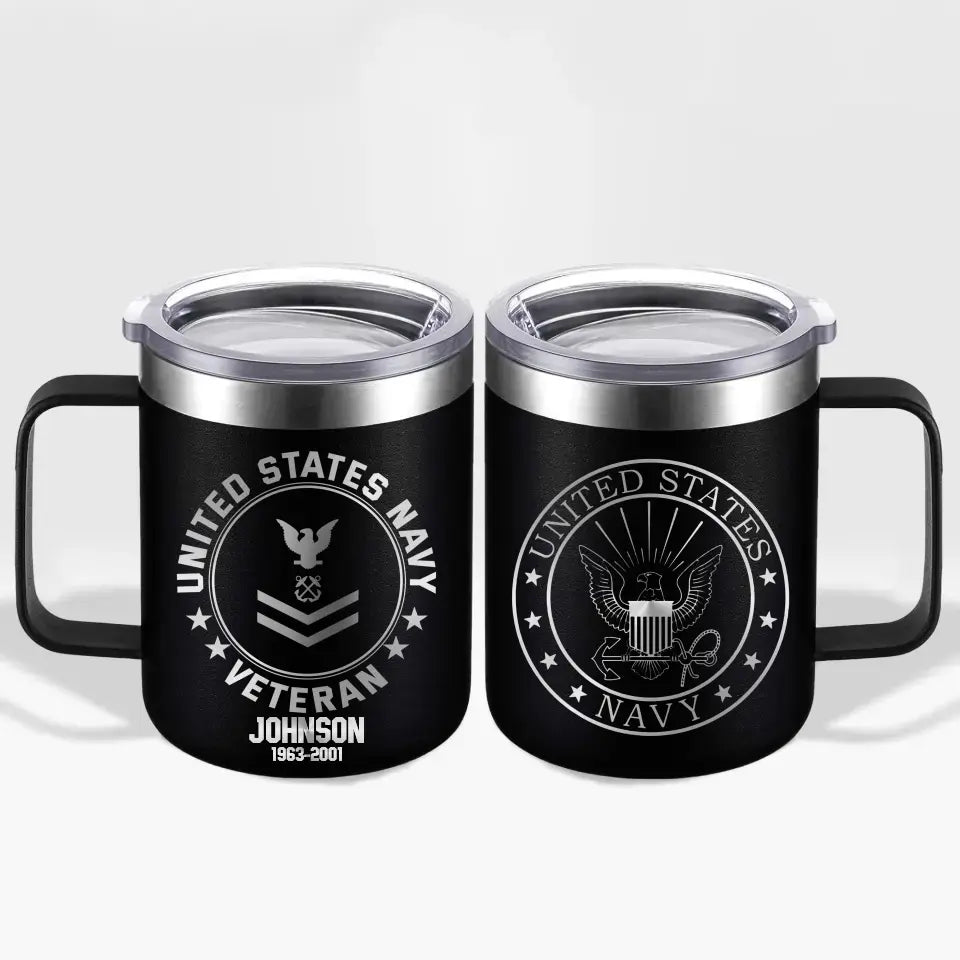 Personalized US Armed Forces With Name And Year Laser Handle Cup Printed 2023197KVH
