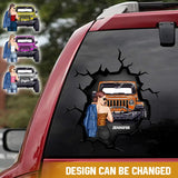 Personalized Jeep Girl with Name Decal Printed MTPTN2023165