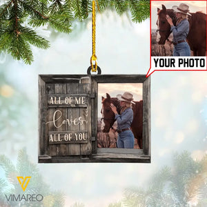 DH PERSONALIZED HORSE GIRL PHOTO HANGING ORNAMENT DEC-HQ10