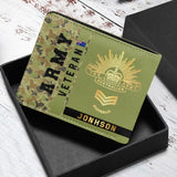 Personalized Australian Military Veteran Leather Wallet 3D Print QTKH719