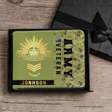 Personalized Australian Military Veteran Leather Wallet 3D Print QTKH719