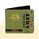 Personalized Australian Military Veteran Leather Wallet 3D Print QTKH719