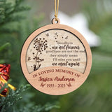 Personalized Goodbyes Are Not Forever In Loving Memory Of  Wooden Ornament 2 Layer Printed HTHVQ23742