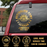 Personalized Australian Veteran Decal Printed QTKH740
