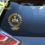Personalized Canadian Veteran Decal Printed QTKH740