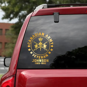 Personalized Canadian Veteran Decal Printed QTKH740
