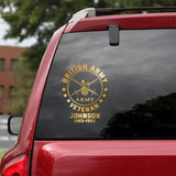 Personalized British Veteran Decal Printed QTKH740