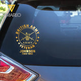 Personalized British Veteran Decal Printed QTKH740