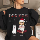 Personalized Dog Mom Girl Xmas Custom Names Sweatshirt Printed PTN23738