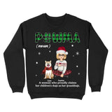 Personalized Pawma A Woman Who Proudly Claims Her Children's Dogs As Her Granddogs Girl Xmas Sweatshirt Printed PTN23741