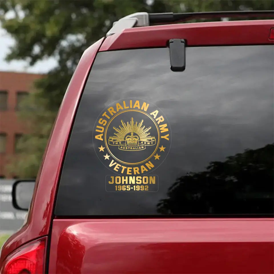 Personalized Australian Veteran Decal Printed QTKH740
