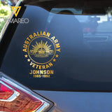 Personalized Australian Veteran Decal Printed QTKH740