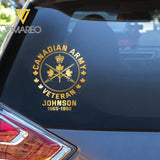 Personalized Canadian Veteran Decal Printed QTKH740