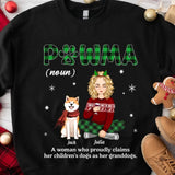 Personalized Pawma A Woman Who Proudly Claims Her Children's Dogs As Her Granddogs Girl Xmas Sweatshirt Printed PTN23741