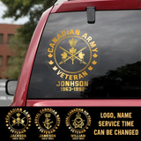 Personalized Canadian Veteran Decal Printed QTKH740