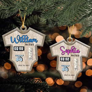 Personalized Baby First Christmas Wooden Ornament 2 Layer Printed HTHHN23754