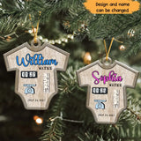 Personalized Baby First Christmas Wooden Ornament 2 Layer Printed HTHHN23754