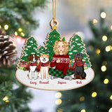 Personalized Dog Mom Custom Name Wooden Ornament Printed LDMVQ23774