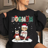 Personalized Dog Mom Dog Lovers Girl Xmas Sweatshirt Printed PTN23775