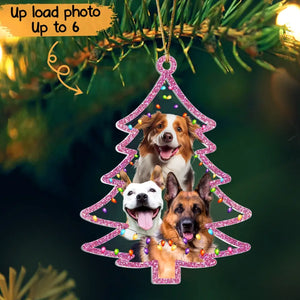 Personalized Upload Your Dog Photo Christmas Tree Acrylic Ornament Printed QTPTN23779